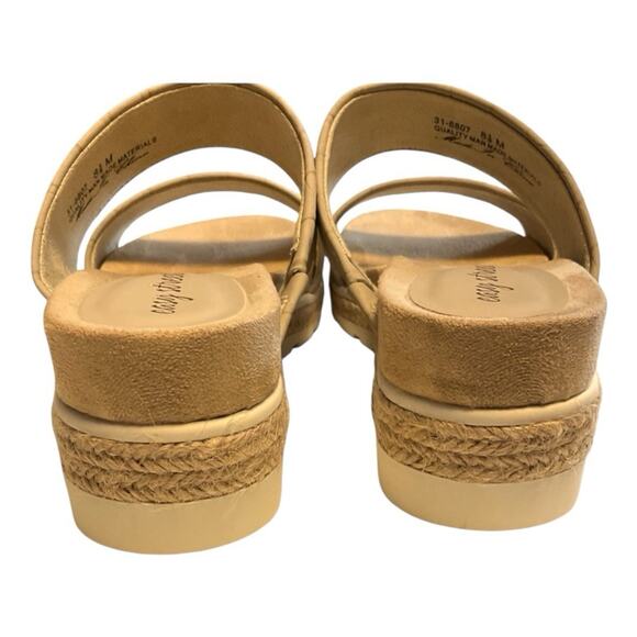 Easy Street Size US 8.5M Women Wedge Heel Slide Sandals Maryann Taupe Croco - Picture 4 of 12